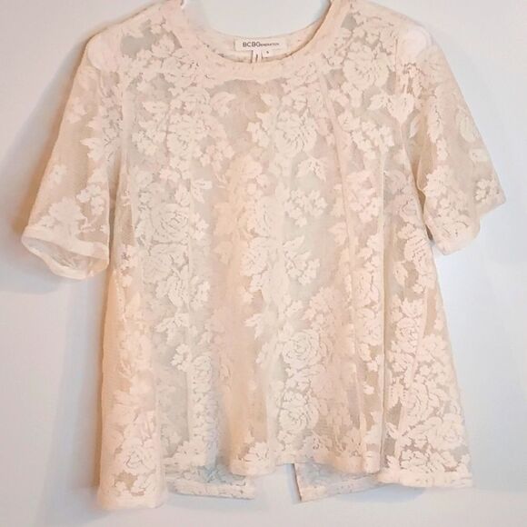 BCBGeneration Womens Cream Top - Picture 3 of 10